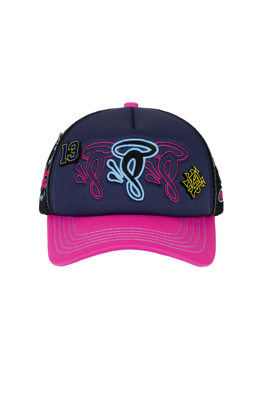 Syna Halo S Trucker Cap - Navy/ Pink