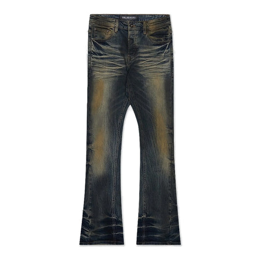 Valabasas Yellow Vintage Blue Washed Jeans