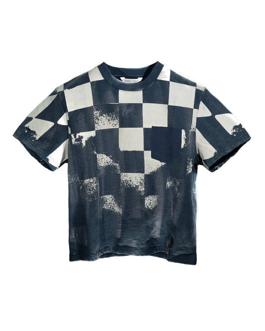 Bad Son Checkerdboard Tee Vintage Navy