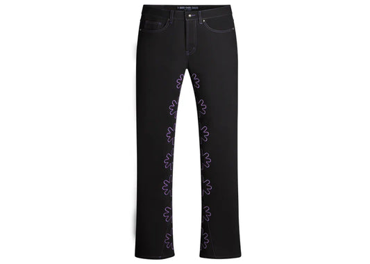 Lost Shdws Outline Denim Pants Purple