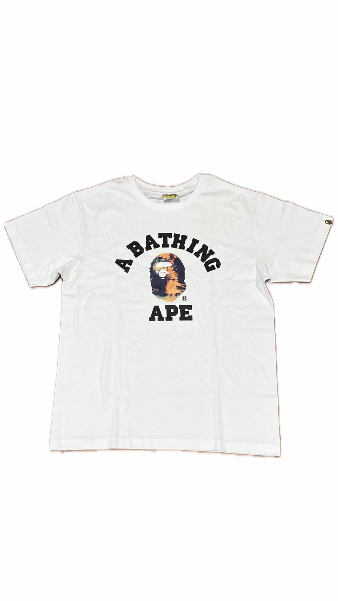 Bape Collage Logo Tie Dye White Tee