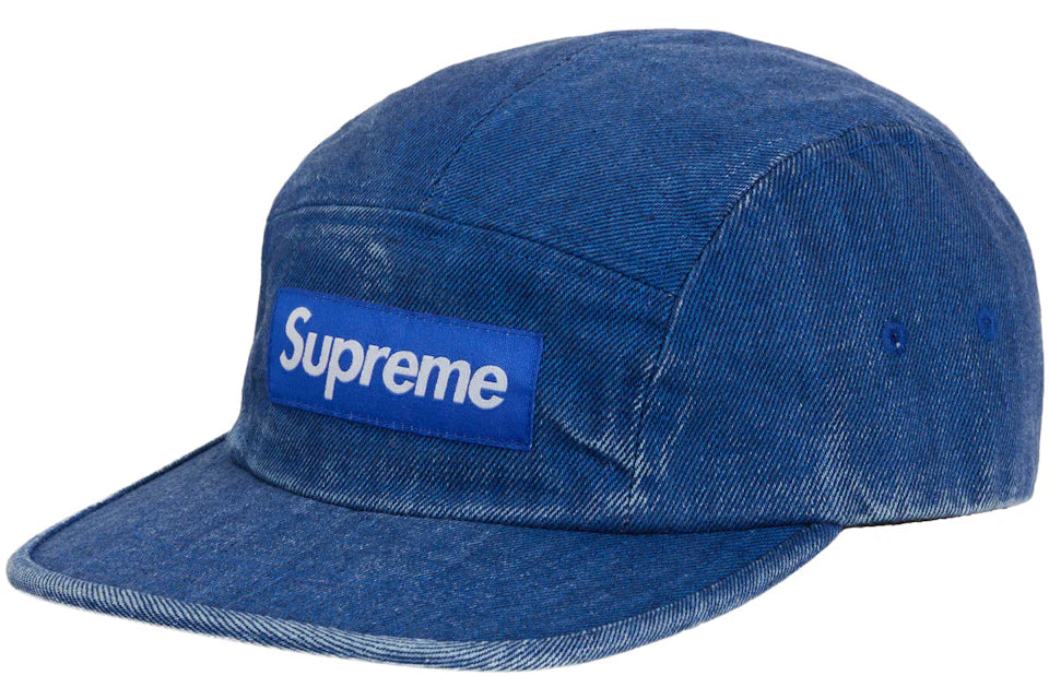 Supreme Coated Denim Blue Camp Cap