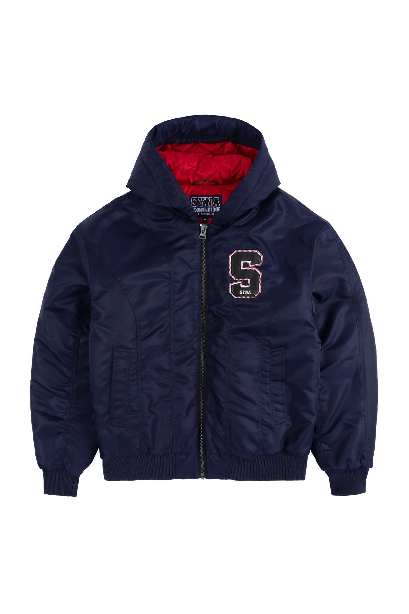 Syna Tackle Twill Bomber Jacket - Navy