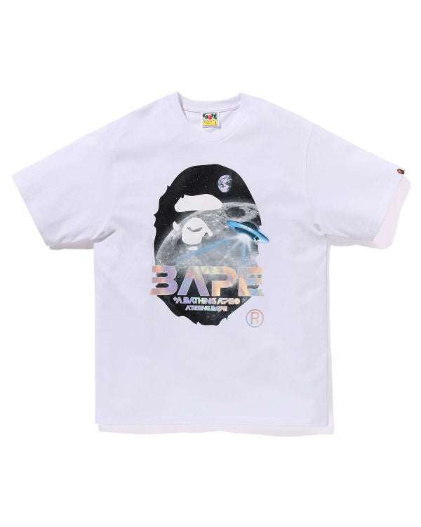 Bape Moon Photo Ape Head White Tee