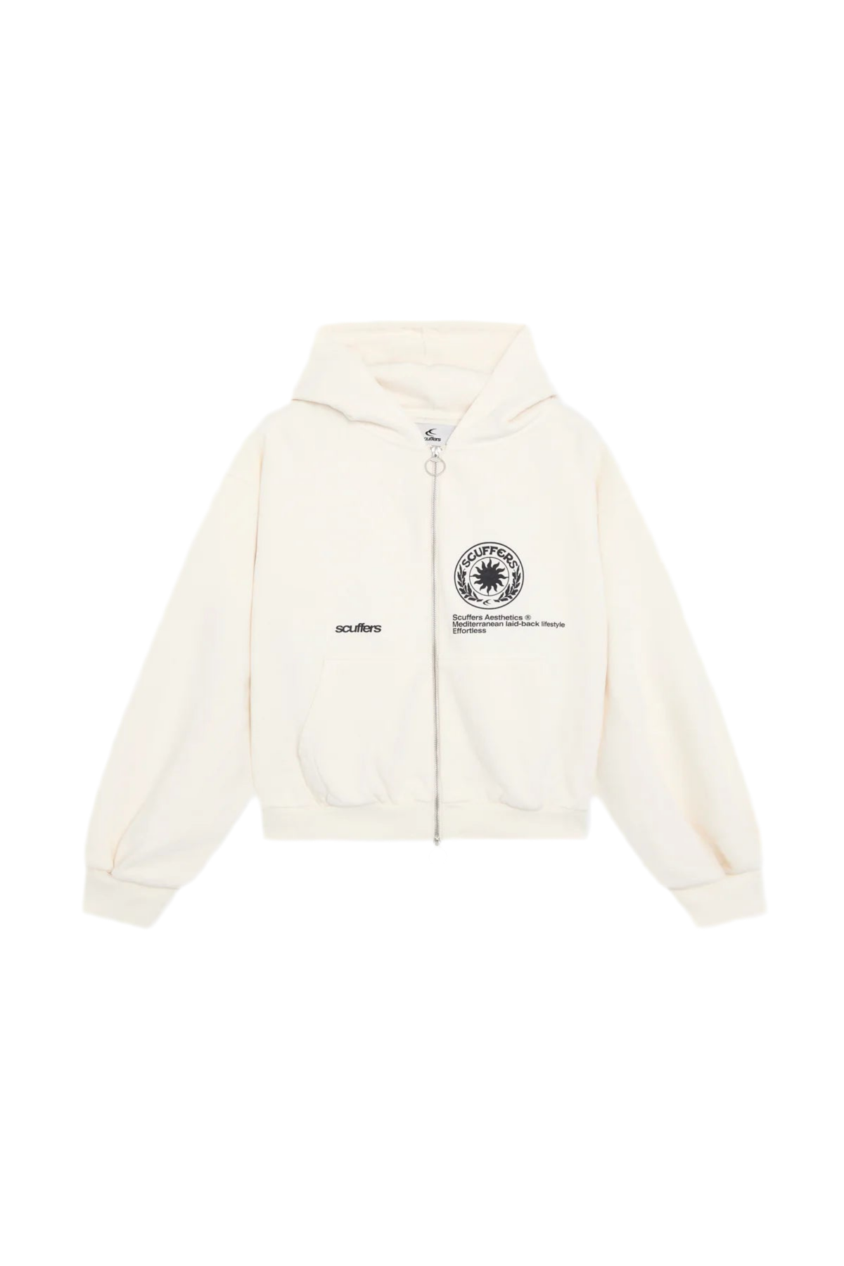 Scuffers Champ Ecru Zipped Hoodie