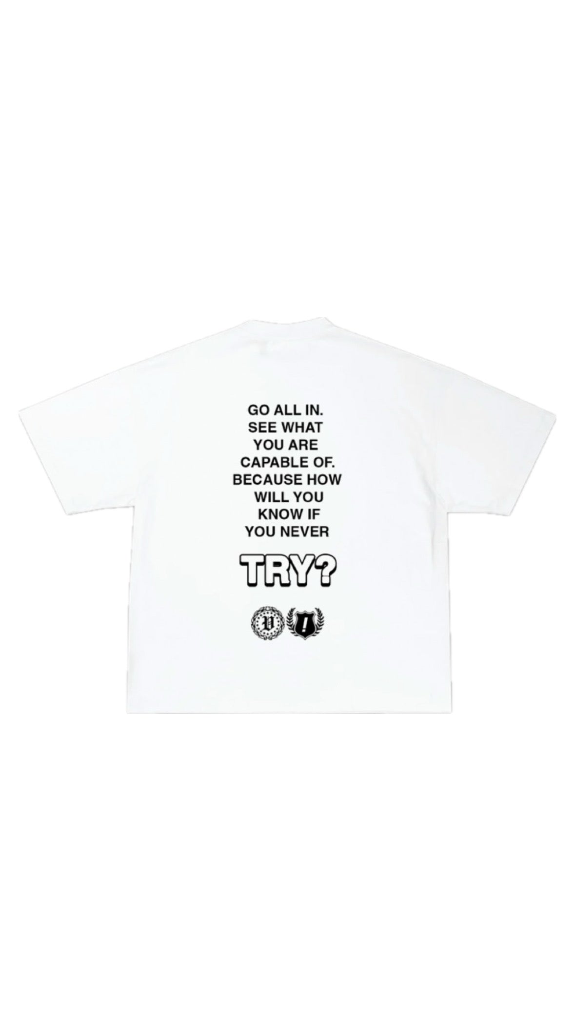V!llage Try? White Tee