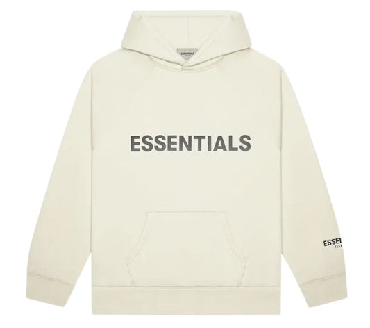 Essentials Applique Logo Cream Hoodie