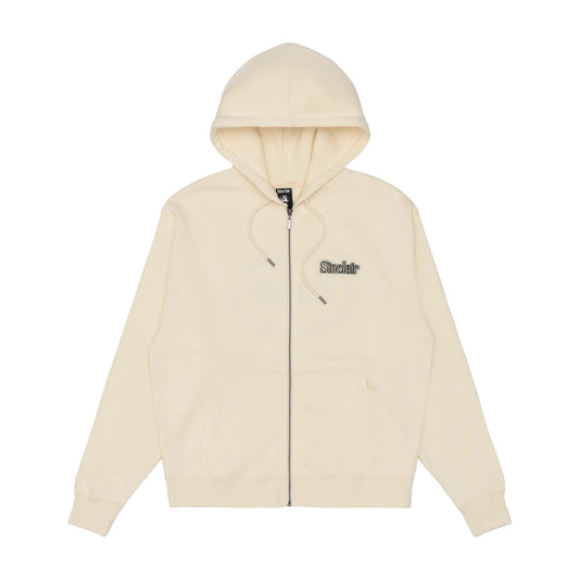 Sinclair Cream Zip Up Hoodie