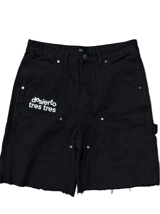 Desierto Tres Tres Black Canvas Short