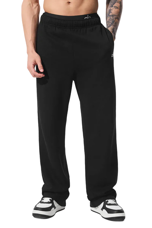Alo Accolade Straight Leg Black Sweatpant