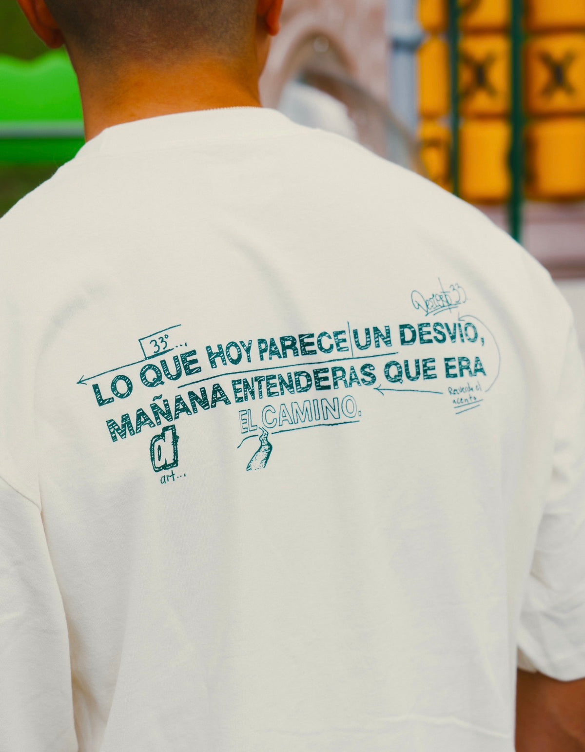Desierto Tres Tres Sketch Cream Tee