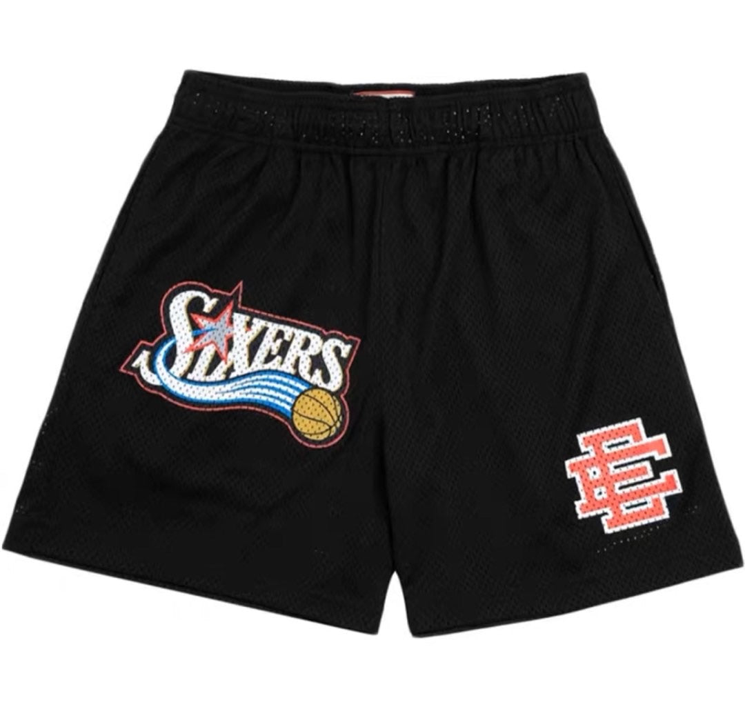 Eric Emanuel Sixers Black Shorts