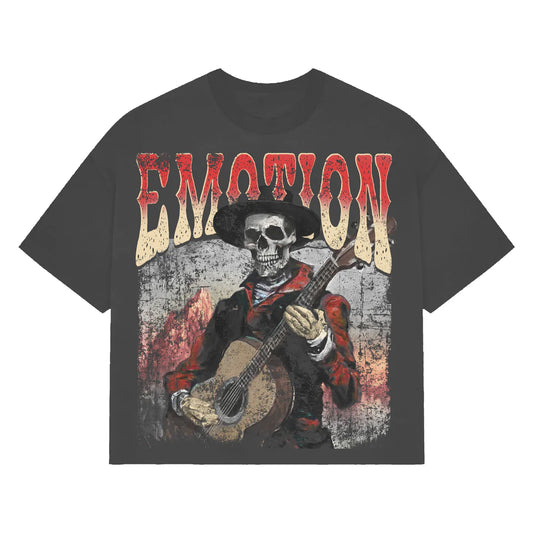 Mixed Emotion Grey “Skeleton Guitar” Shirt