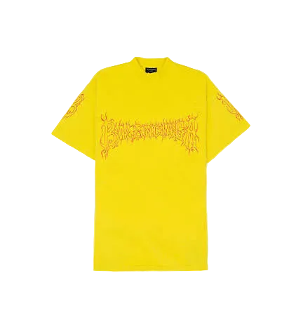Balenciaga Darkwave Yellow Tee