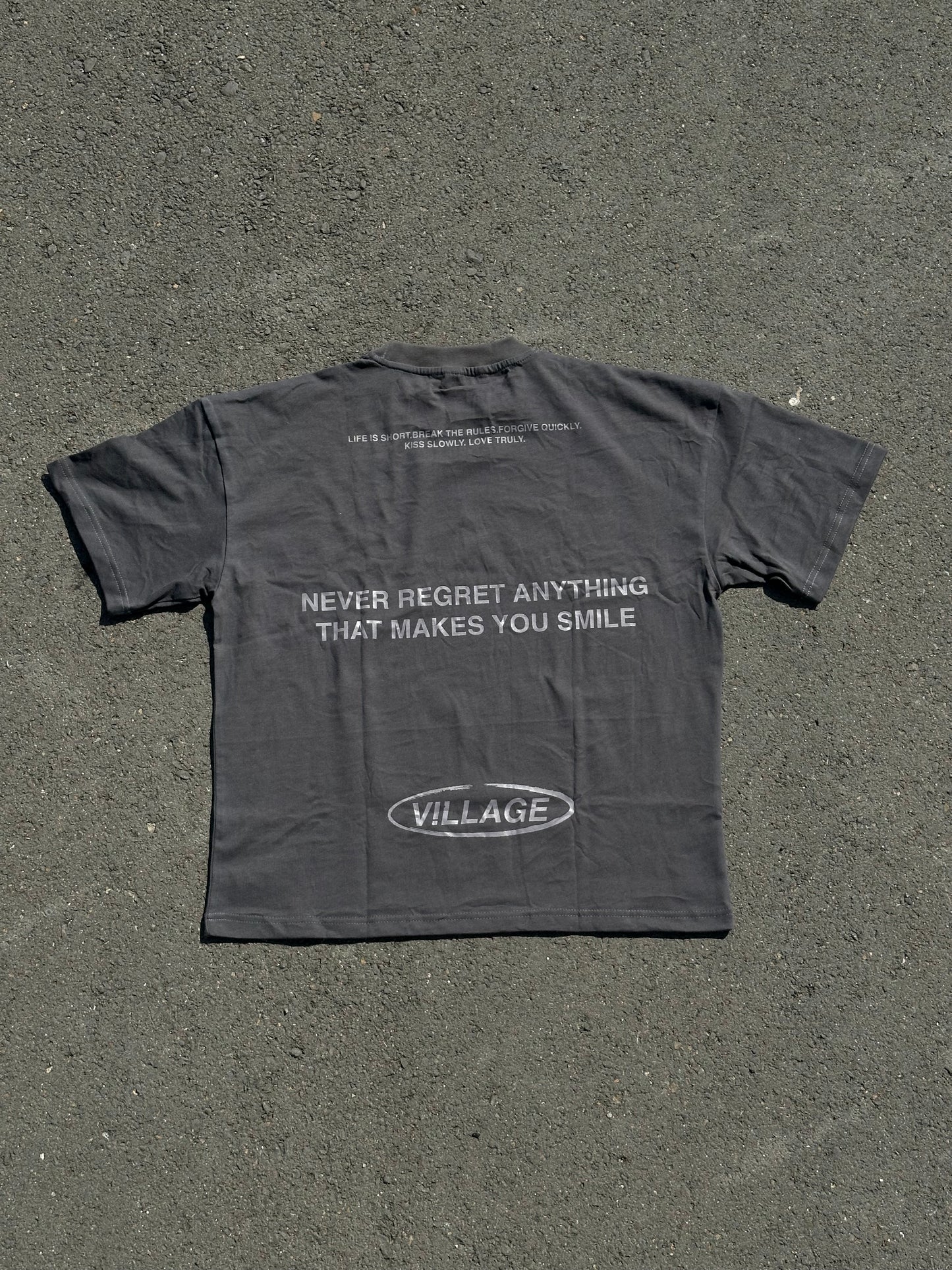 V!LLAGE DREAMS CHARCOAL TEE