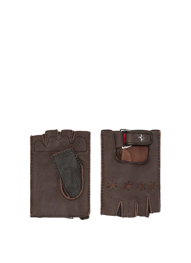 Ferrari fingerless driving gloves