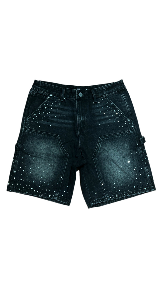 EPTM SPOTTY DENIM SHORT BLACK