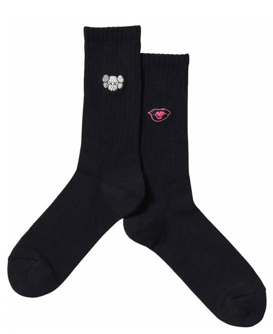 KAWS x Uniqlo Warhol Black Socks