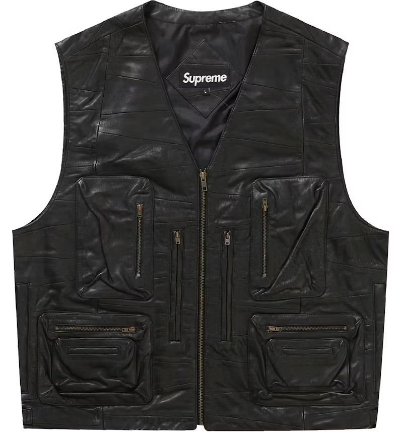 Supreme Patchwork Leather Cargo Vest