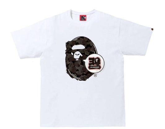 Bape 30th Anniversary Ape Head White Tee