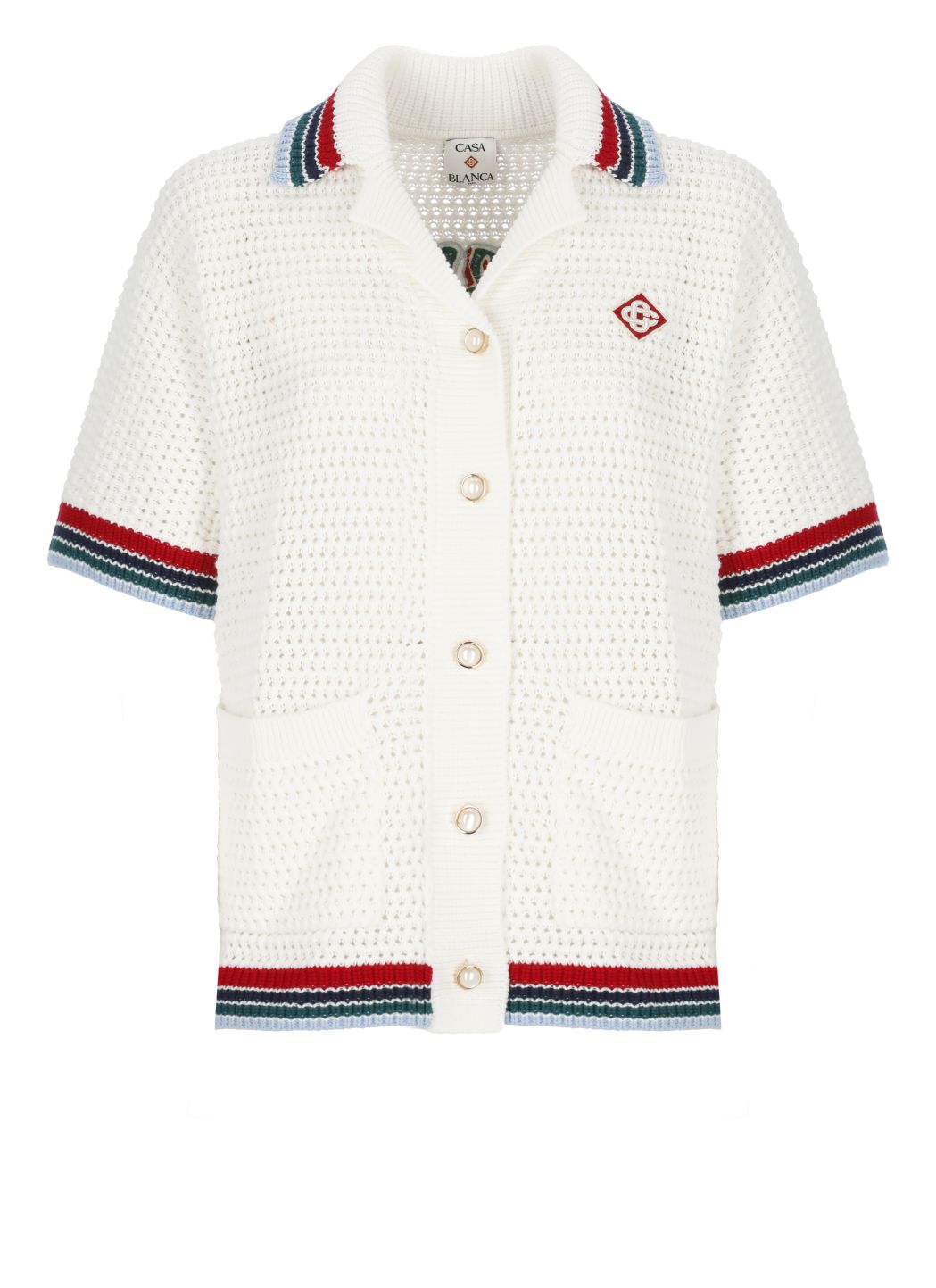 Casablanca Sporty Faux White Crochet