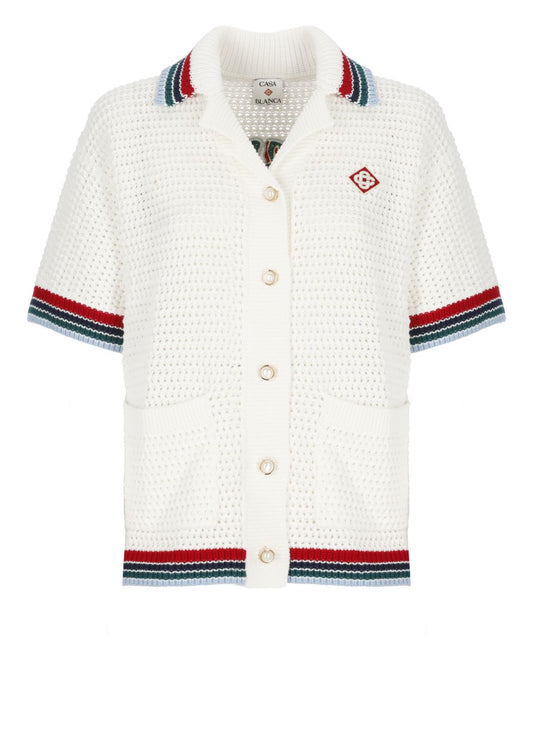 Casablanca Sporty Faux White Crochet