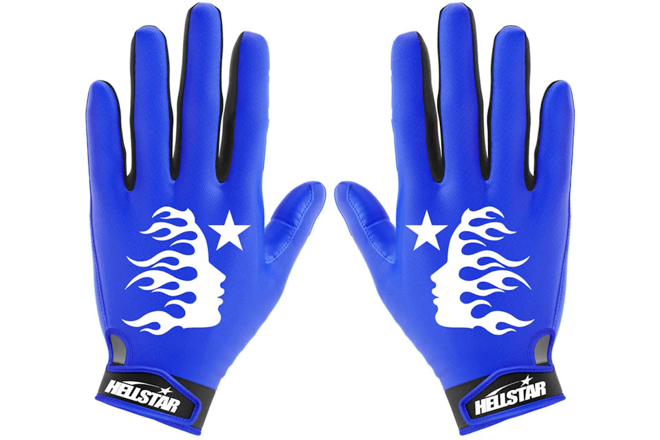 Hellstar Logo Gloves Blue