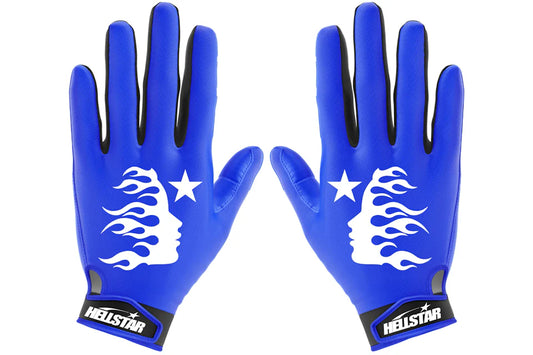 Hellstar Logo Gloves Blue