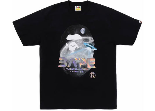 Bape Moon Photo Ape Head Black Tee