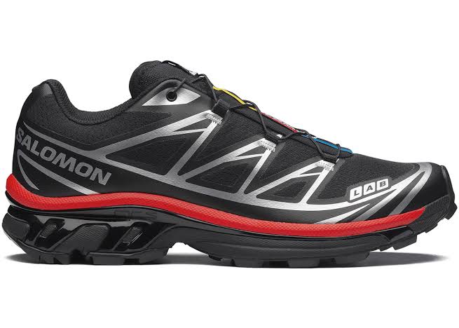 Salomon XT-6 in Black/Fiery Red/Ftw Silver