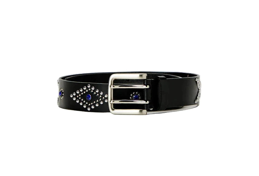 Xhibition Zebra Black Studded Belt
