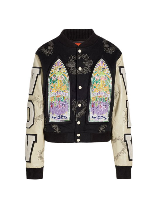 Who Decides War Namesnake Varsity Jacket Coal