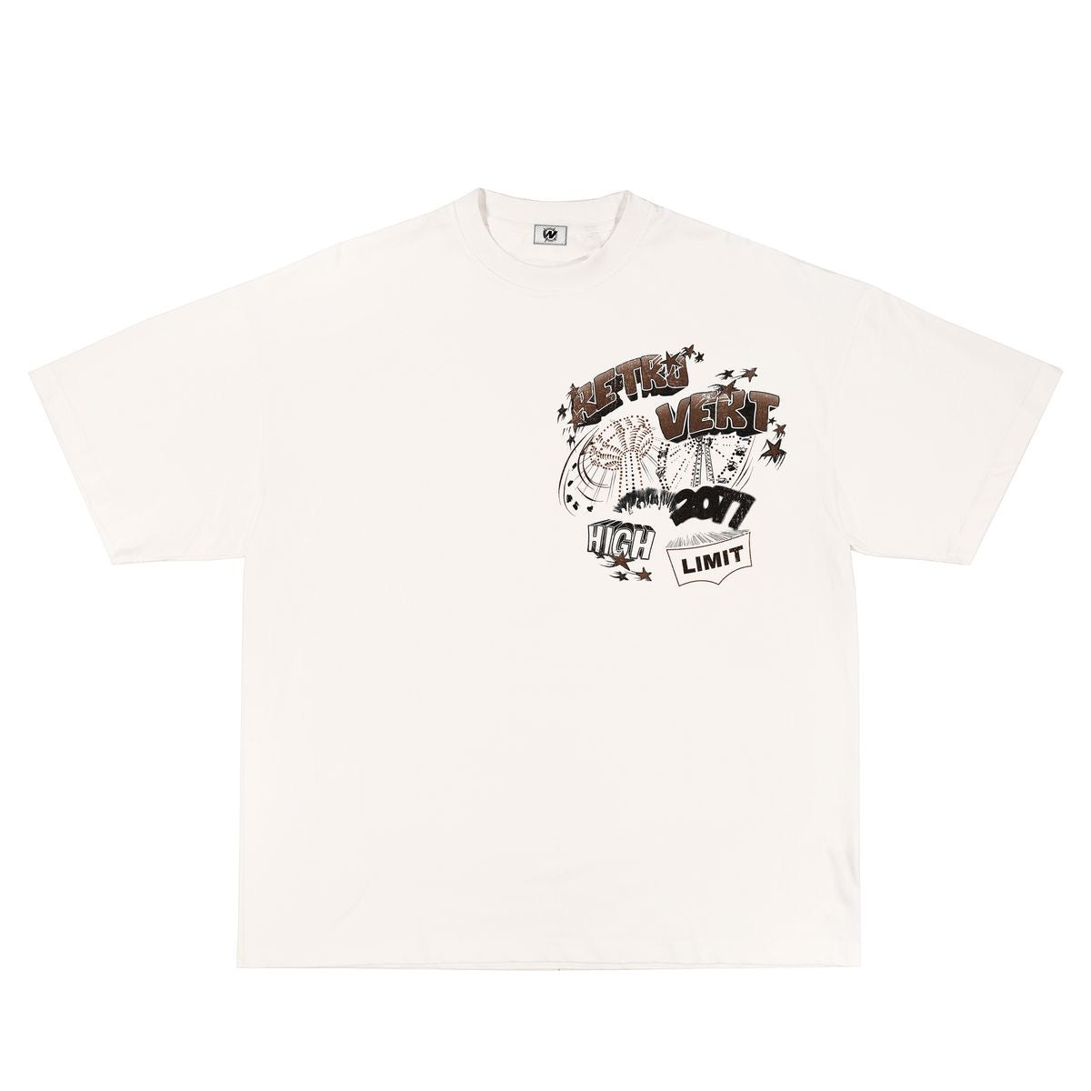 Retrovert Brown Festival White Tee