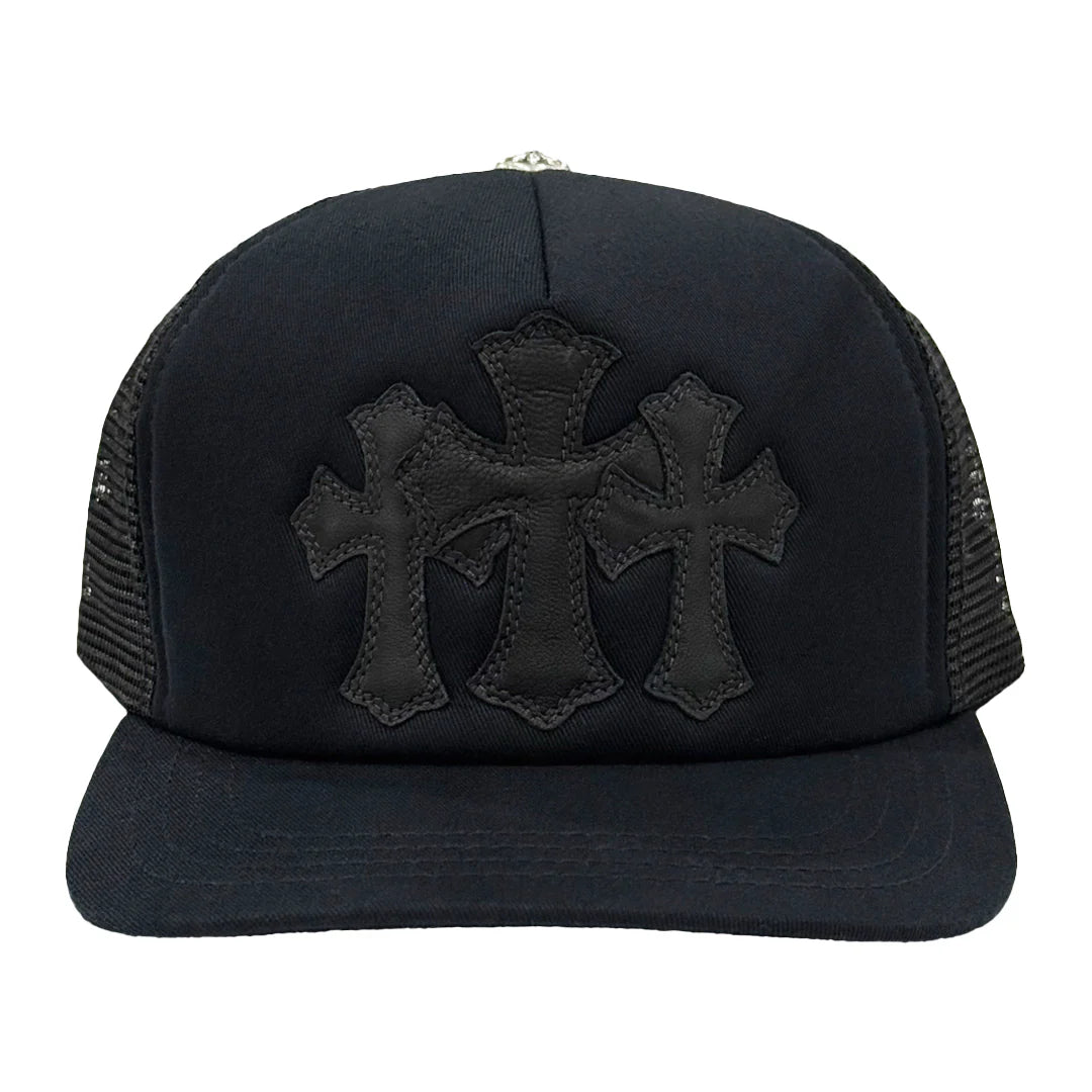 Chrome Hearts Triple Cross Patch
Black Trucker Cap