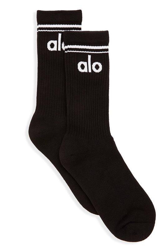Alo Throwback Black Socks