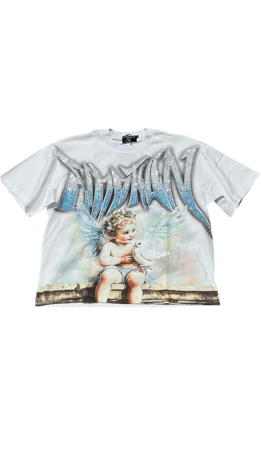 Mixed Emotion Dove Rhinestone Tee