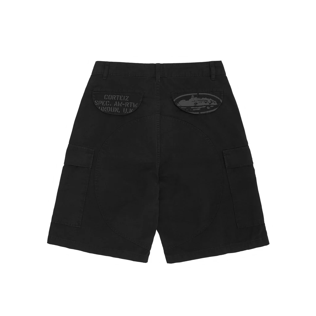 Corteiz Cargo Black Short