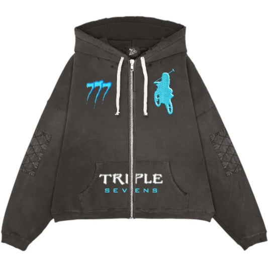 TRIPLE SEVENS MOTO BLACK SET