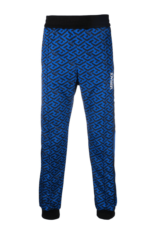 Versace Blue Greca Sweatpants