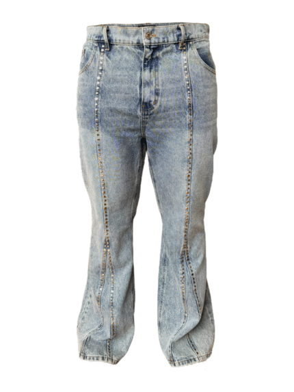 Matiere De Desirs Studded Pleated Denim Set