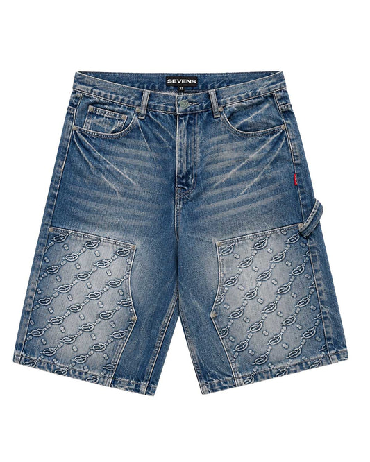 Triple Seven Monogram Denim Short