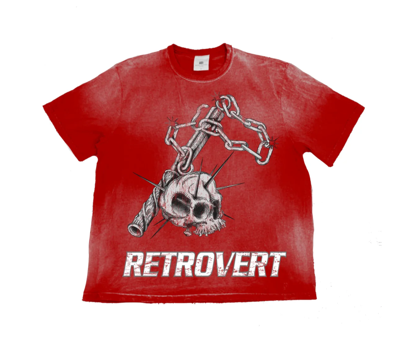 Retrovert Skull Weapon Red Tee