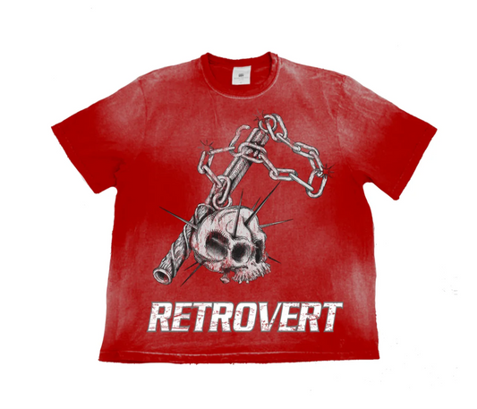 Retrovert Skull Weapon Red Tee