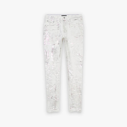 Purple Brand White x Ray Metallic Jeans