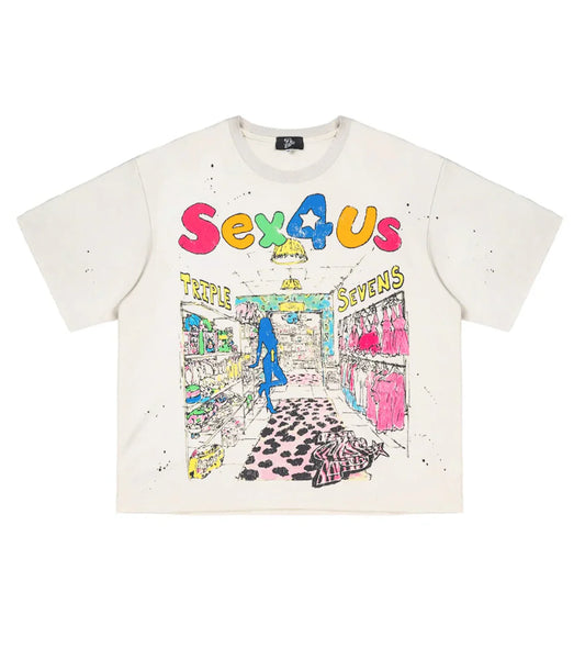 TRIPLE SEVENS SEX R US TEE CREAM