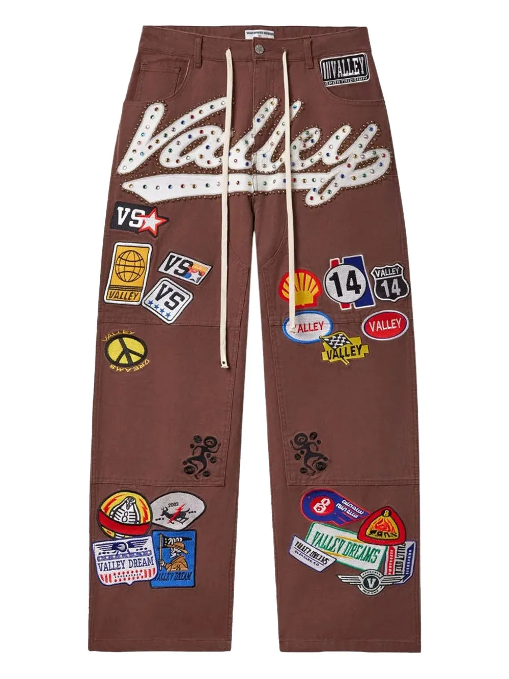 Vale Patched Cargo Brown Jeans
