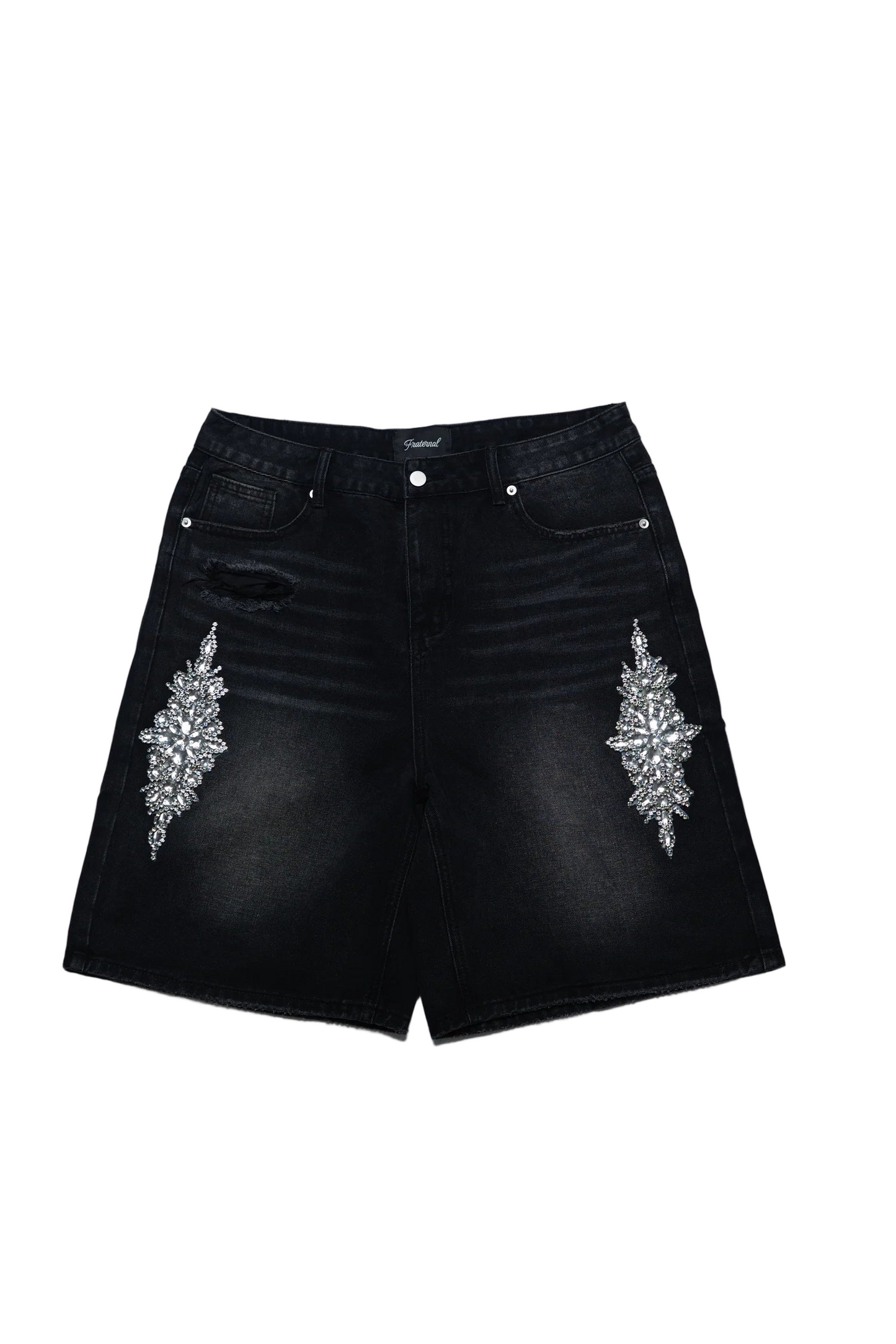Fraternal Black Dagger Rhinestone Short