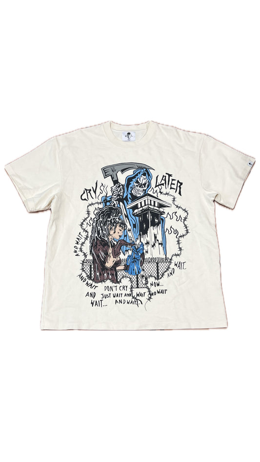 Warren Lotas Dont Cry Now White Tee