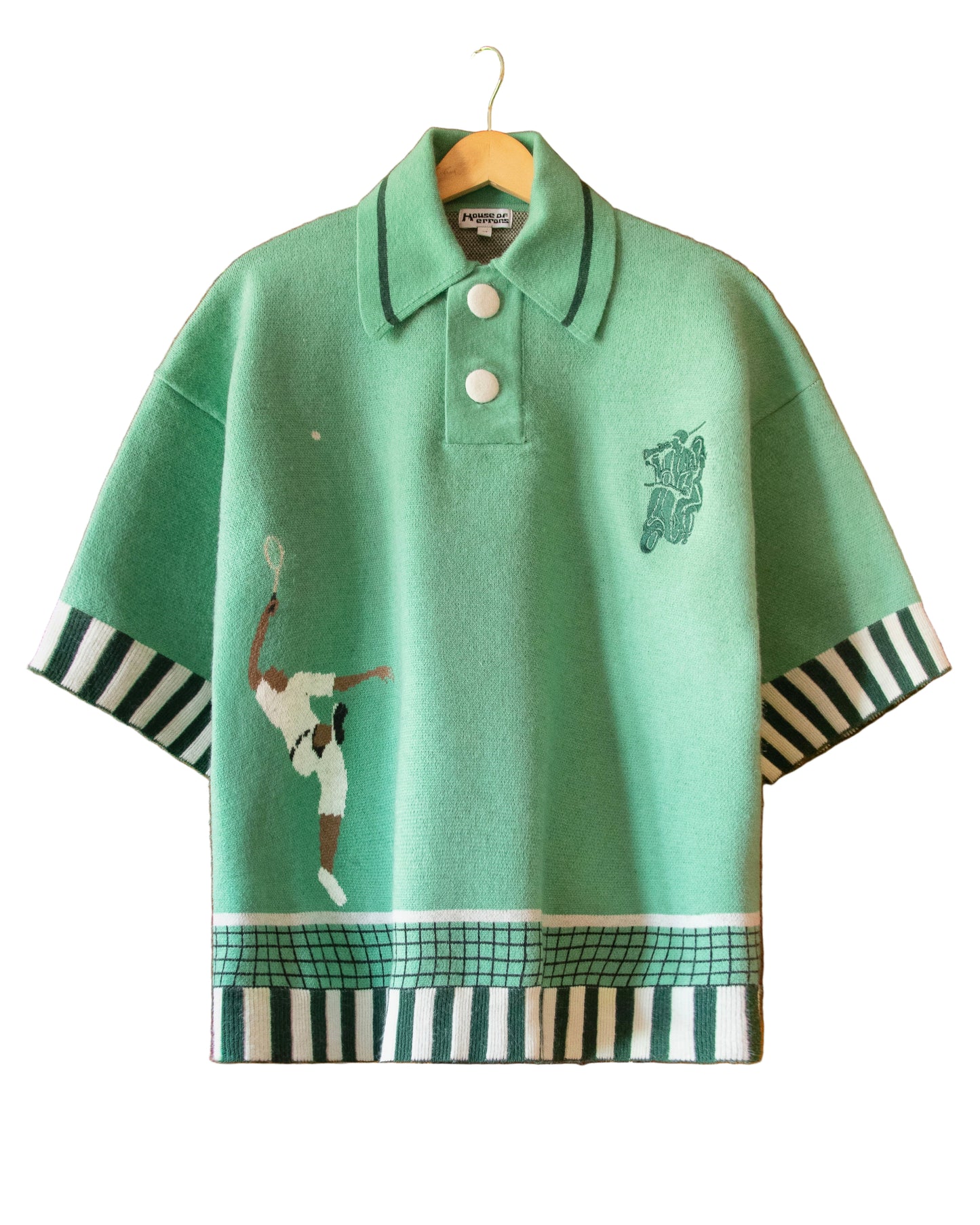 House Of Errors Green Tennis Polo