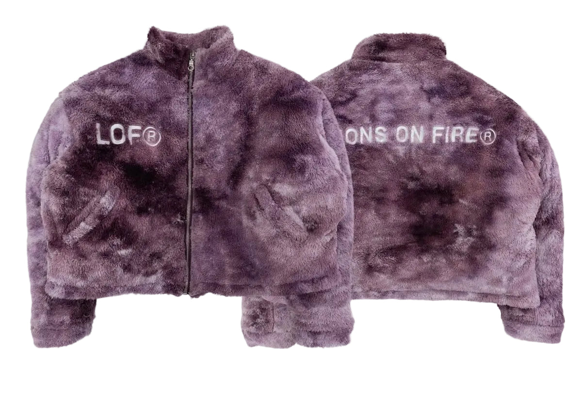 Lemons On Fire Fluffy Purple Jacket